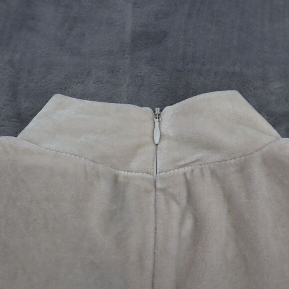 Rehab Shorts Women Small Beige Casual Romper Long Sleeve Velour One Piece Outfit - Picture 9 of 16